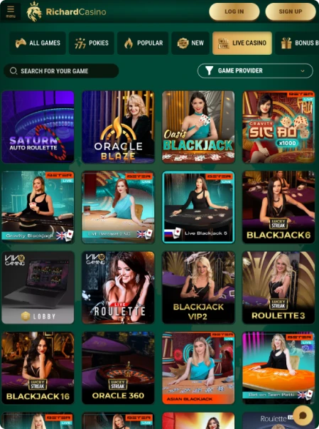 Richard Casino Live Games Online